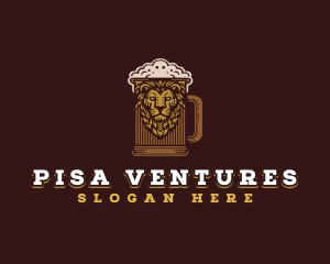 Lion Beer Mug logo design