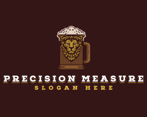 Lion Beer Mug logo design