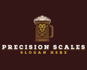 Lion Beer Mug logo design