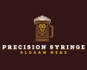 Lion Beer Mug logo design