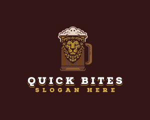 Lion Beer Mug logo design