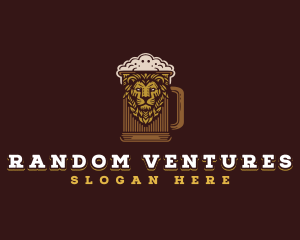 Lion Beer Mug logo design