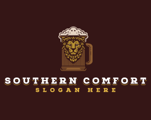 Lion Beer Mug logo design