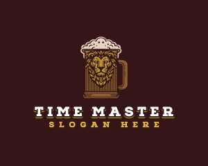 Lion Beer Mug logo design