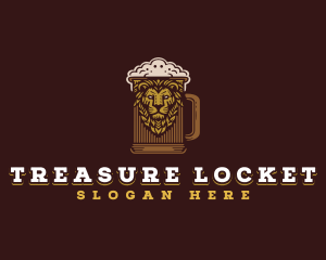 Lion Beer Mug logo design