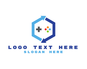Playstation - Cyber Tech Hexagon Gaming logo design
