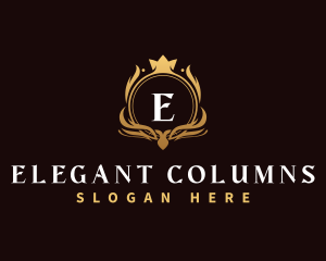 Elegant Crown Crest logo design