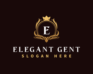 Elegant Crown Crest logo design