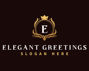 Elegant Crown Crest logo design