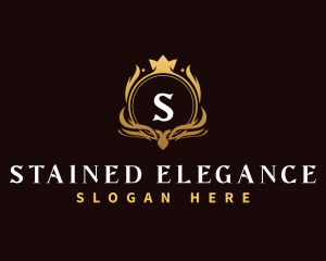 Elegant Crown Crest logo design