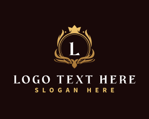 Funeral - Elegant Crown Crest logo design