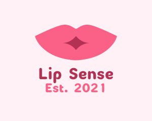 Pink Lip Kiss Cosmetics logo design