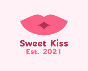 Kiss - Pink Lip Kiss Cosmetics logo design