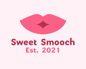 Kiss - Pink Lip Kiss Cosmetics logo design