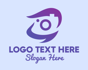 Youtube - Purple Modern Photo Studio logo design