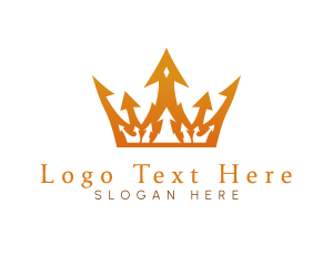 Stylish - Gold Arrow Crown logo design