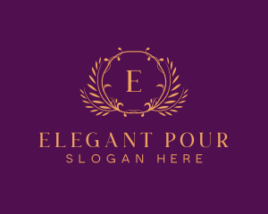 Premium Luxury Wreath logo design