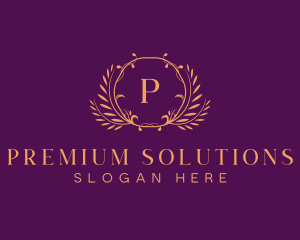 Premium Luxury Wreath logo design