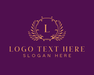 Hotel - Premium Luxury Wreath logo design