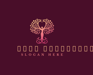 Sexy - Woman Tree Heart logo design