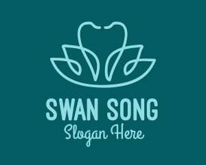 Swan Flower Dental  logo design