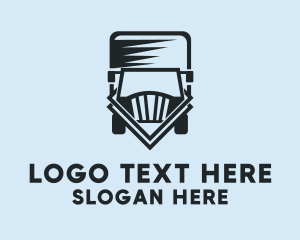 Closed Van - Truck Courier Delivery logo design