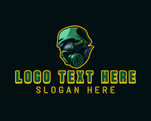 Soldier - Gas Mask Trooper Gaming logo design