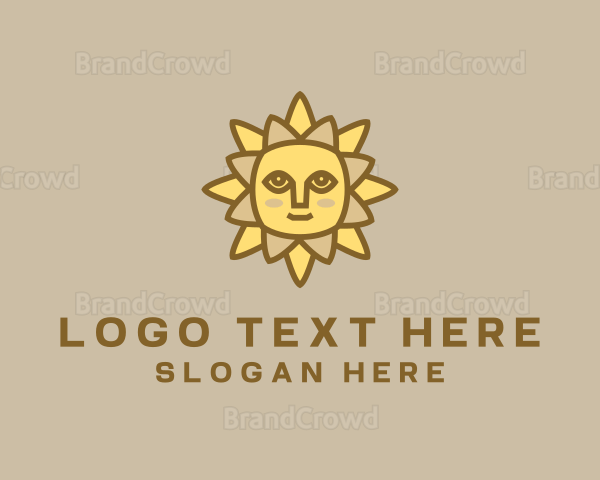 Yellow Summer Sun Logo