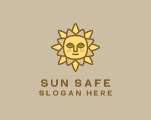 Spf - Yellow Summer Sun logo design