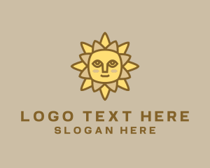 Renewable Energy - Yellow Summer Sun logo design