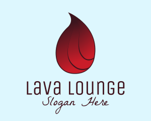 Lava - Red Flame Droplet logo design