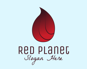 Red Flame Droplet logo design