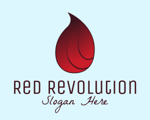 Red Flame Droplet logo design