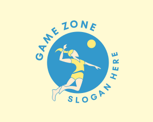 Volleyball Jump Serve logo design