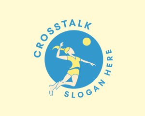 Team - Volleyball Jump Serve logo design