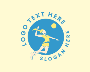 Strategy - Volleyball Jump Serve logo design