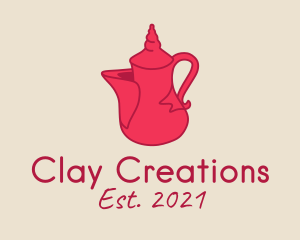 Pottery - Red Tea Pot logo design