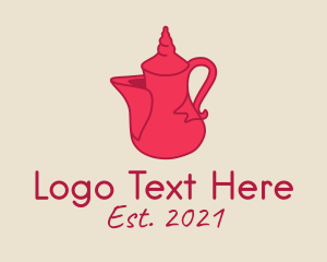 Crockery - Red Tea Pot logo design