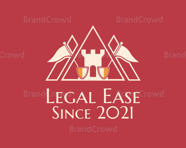 Medieval Castle Triangle Logo