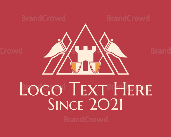 Medieval Castle Triangle Logo