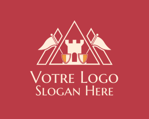 Medieval Castle Triangle  Logo