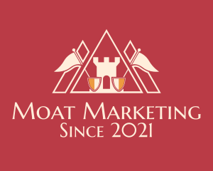 Moat - Medieval Castle Triangle logo design