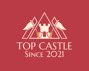 Medieval Castle Triangle  logo design