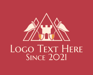 Rook - Medieval Castle Triangle logo design