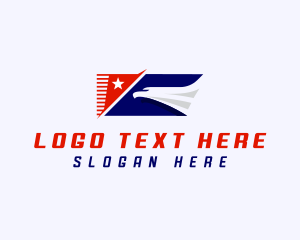 League - Aviation Eagle Flag logo design
