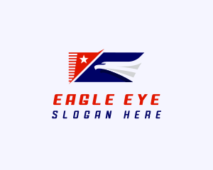 Aviation Eagle Flag logo design