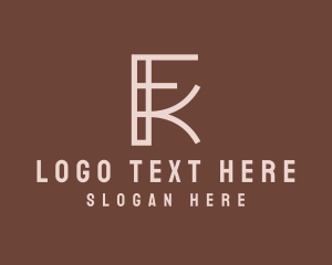Letter Lr - Geometric Modern Company Letter FK logo design