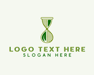 Biology - Biotech Lab Hourglass logo design