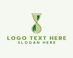 Research - Biotech Lab Hourglass logo design