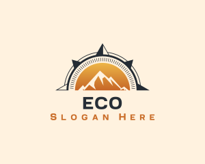 Eco Mountain Compass logo design